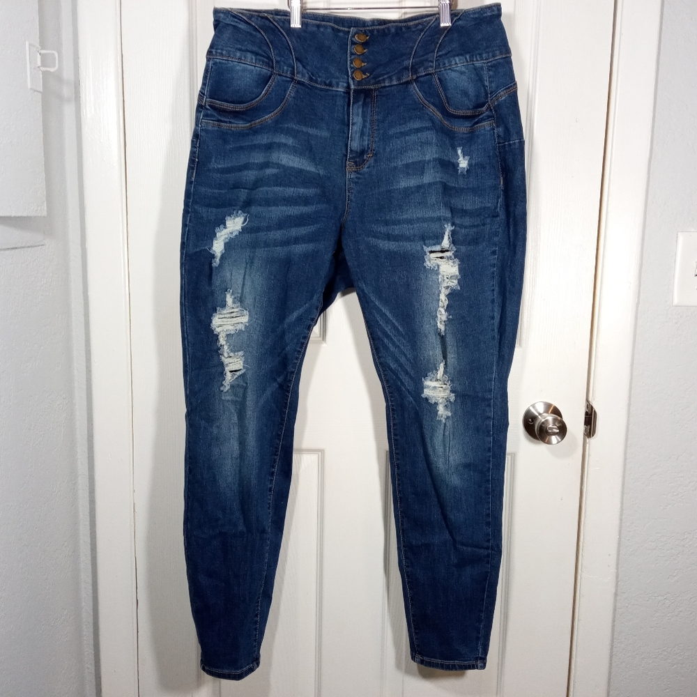 WAX Jean “Butt I Love You” Distressed Jeans Size 20